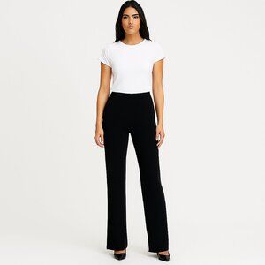 Vivian Wong Classic Pull-on Elastic Waist Black Women's Pants Size 6